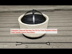 شخصیت زغال سنگ سوزان آتش گودال برای یخ مقاوم در داخل هتل باغ خانه تزئینات