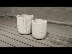 گلدان سیمان فیبر دست تراشیده شده برای مرکز های بیرونی