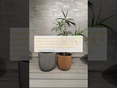 گلدان های گل نقره ای منحصر به فرد: الگوهای راه راه متمایز، گلدان های فیبر رسی گرد، سبک وزن، بادوام، کم نگهداری، دکوراسیون ویلا در تعطیلات، دکوراسیون اداری، پروژه محوطه سازی باغ های پشت بام