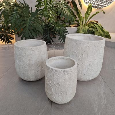 خرید کاشت کننده خاکستری فیبر سبک برای تزئینات باغ داخلی و خارجی online manufacture
