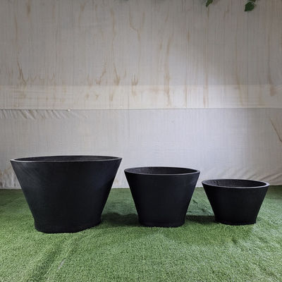 خرید عمده فروشی Popular Fiber Clay Planter Texture سطح گلدان های گرد سفید برای تزئینات online manufacture