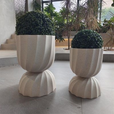 خرید کاشت کننده فیبر خاکستری سفارشی ضد آب برای گل / گیاه سبز online manufacture