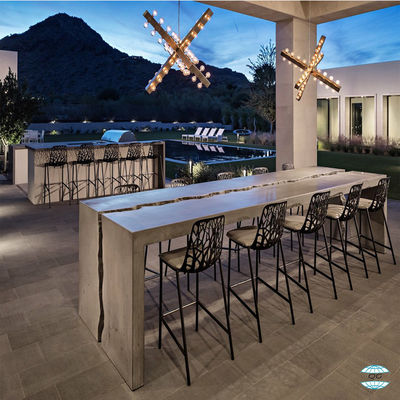 خرید عصری مقاوم در برابر آب و هوا در خارج از خانه فیبر سیمان بتن غذاخوری Tbale با پاهای محکم online manufacture