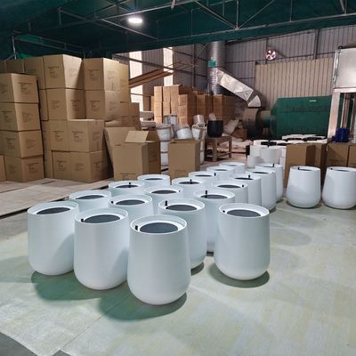 خرید چین عمده فروشی گلدان های فیبرگلاس شکل گرد جعبه گلدان GRP برای دکوراسیون داخلی در فضای باز online manufacture