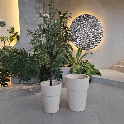 خرید گلدان سیمان فیبر سفارشی با پایان کاری حک شده با دست online manufacture