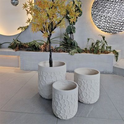 خرید گلدان سیمان فیبر گرد D380*H410 D290*H350 7-8 سال عمر زمان بافت سطح online manufacture