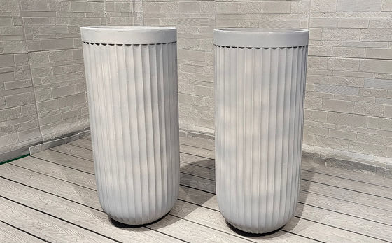 خرید زمان عمر 5-6 سال در فضای باز کاشت کننده فیبر خاکستری سفارشی برای کاشت پایدار و شیک online manufacture