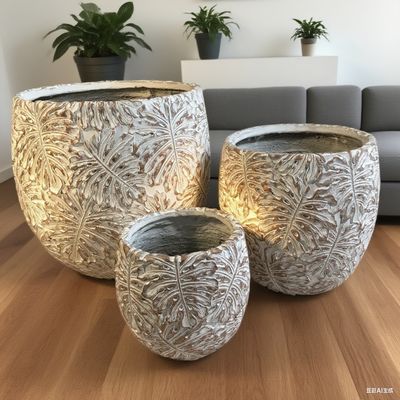 خرید طرح طرح برگ مونسترا خاکستری گرد GRC پروژه منظره سازی باغ های سقف online manufacture