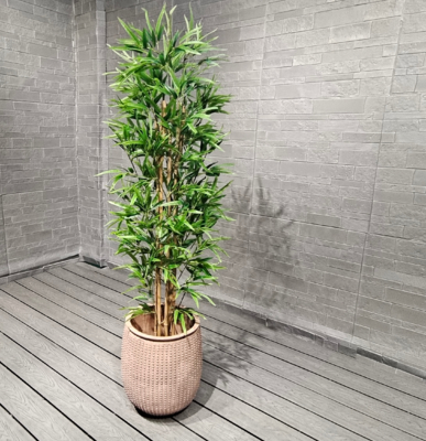 طراحی رنگ قرمز روشن با تکه های گرد فیبر خاکستری در خارج از خانه کاشتار معماری طراحی چشم انداز